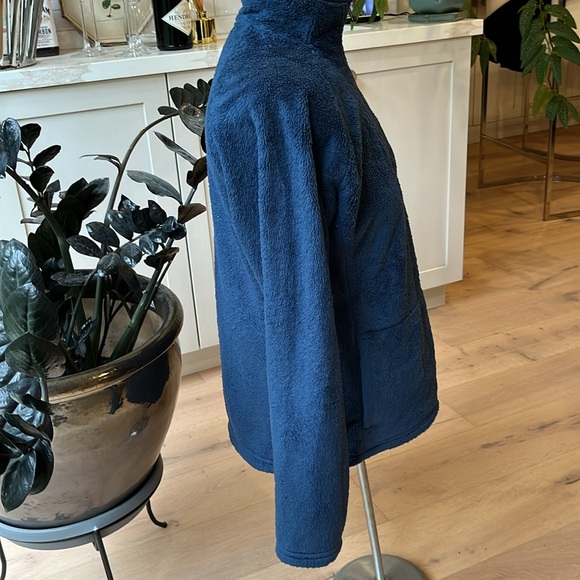 EUC The North Face Mossbud blue sherpa high neck fleece 1/4 zip w side pockets. - Picture 4 of 7